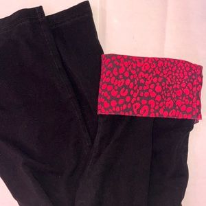 4 for 30 Y2K Fold over pink Cheetah print yoga pants